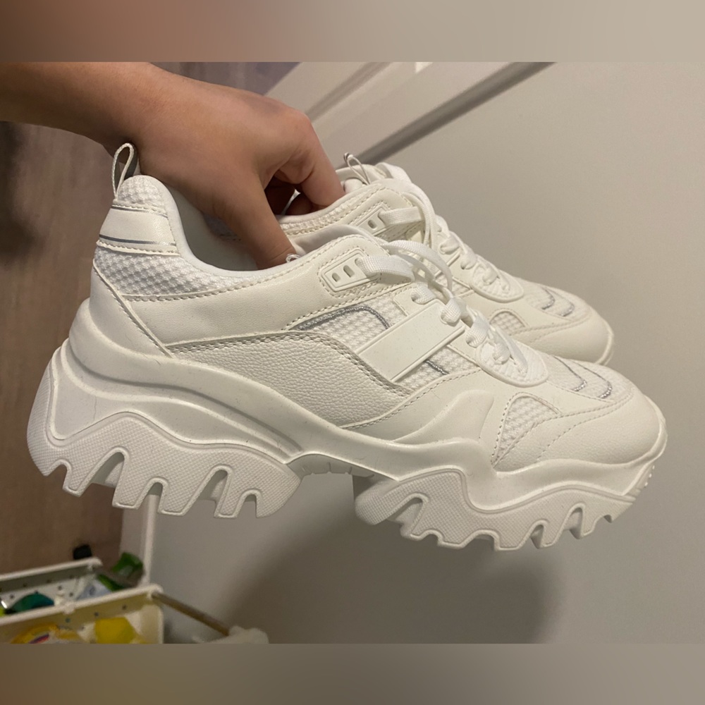 ZARA Combination chunky Running white Shoes size 10/ white chunky Sneakers zara